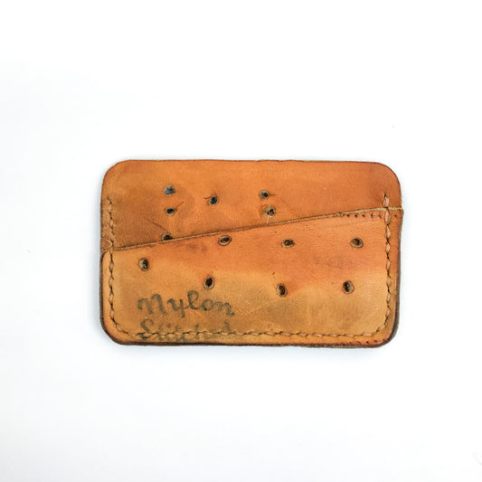 Repurposed Baseball Glove Double Card Holder Wallet Cooper Made In Canada