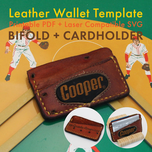Leather Wallet PDF SVG Template Pattern: Bifold + Cardholder
cardholder sample