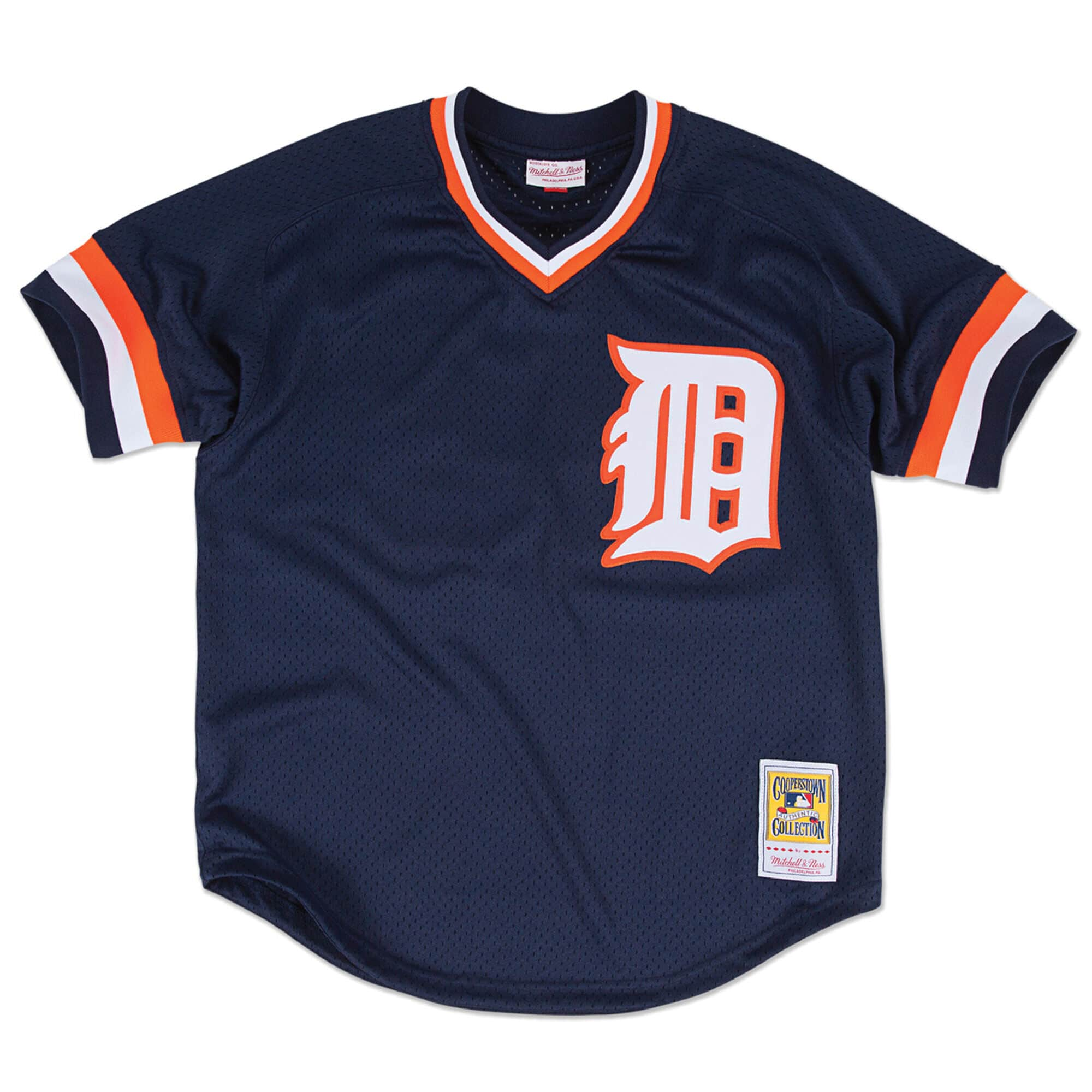 Youth Mitchell & Ness Kirk Gibson Navy Detroit Tigers Cooperstown  Collection Mesh Batting Practice Jersey