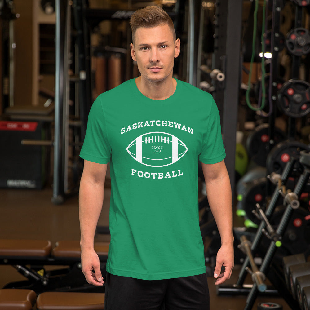 **ONLINE EXCLUSIVE** TMCo Saskatchewan Football Est. 1910 Green Unisex T-Shirt
