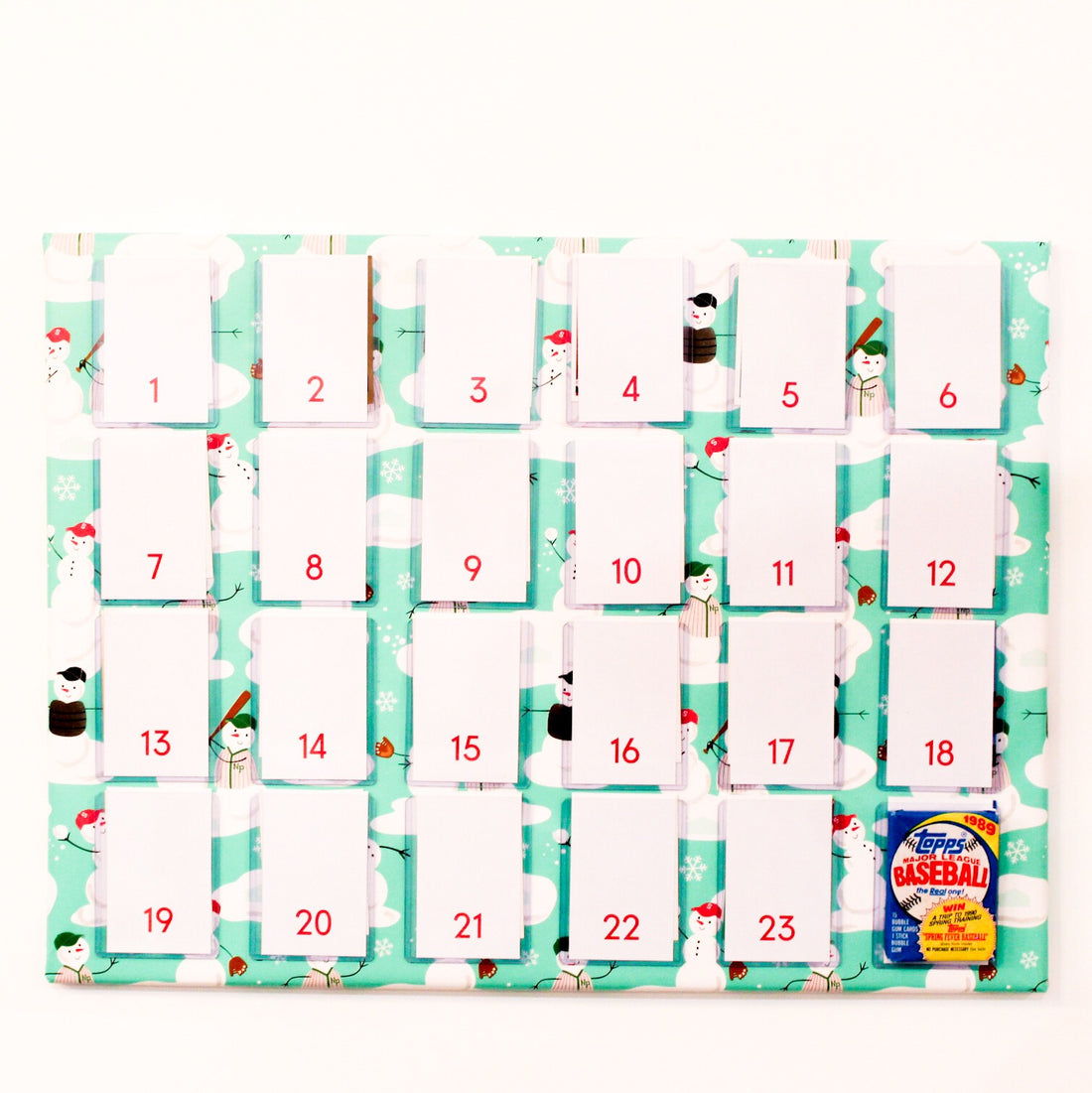 Tailgate DIY: Baseball Card Advent Calendar