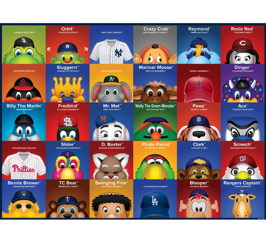 MasterPieces MLB Mascots 100 Piece Puzzle baseball