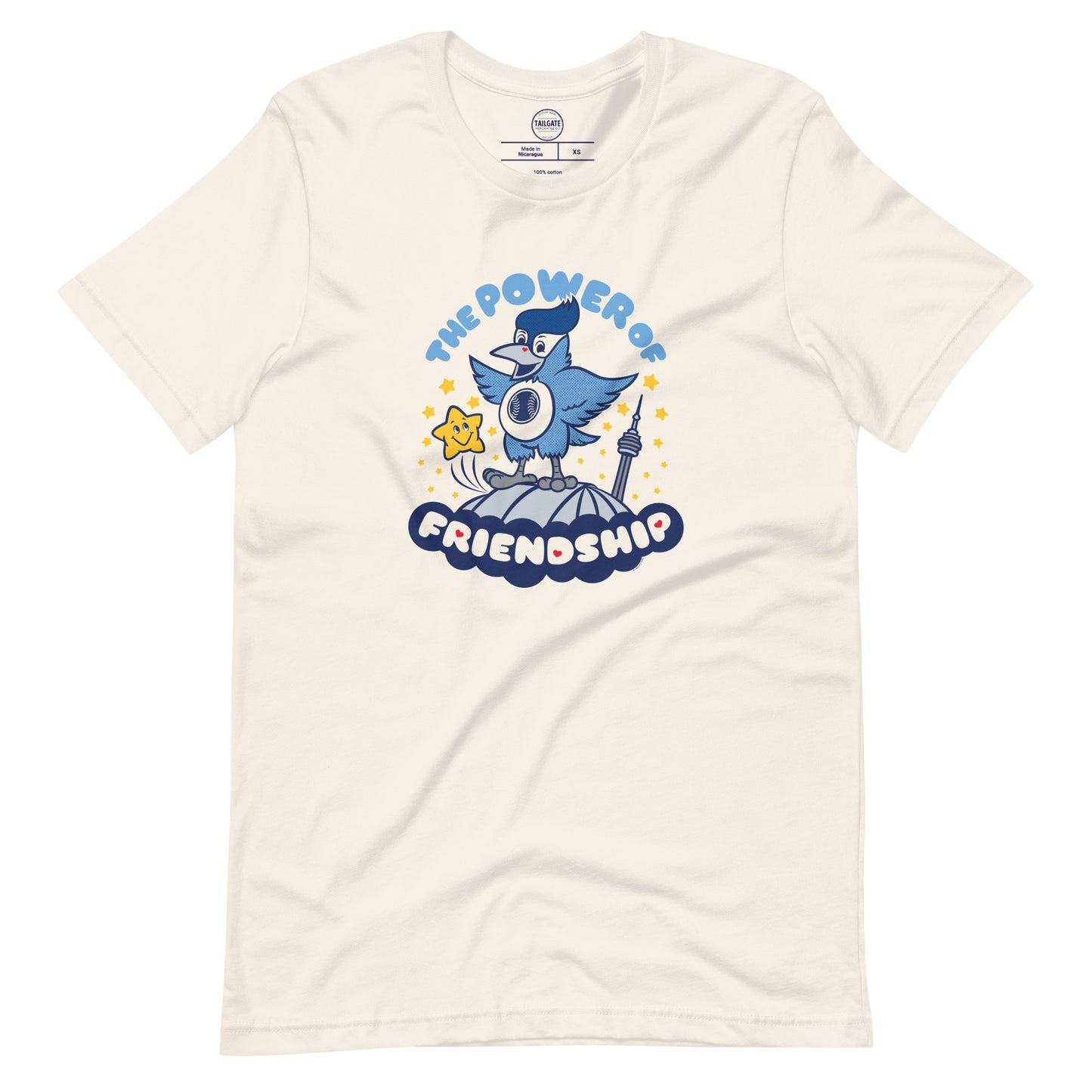 toronto blue jays the power of friendship VINTAGE WHITE wrinkle flat lay