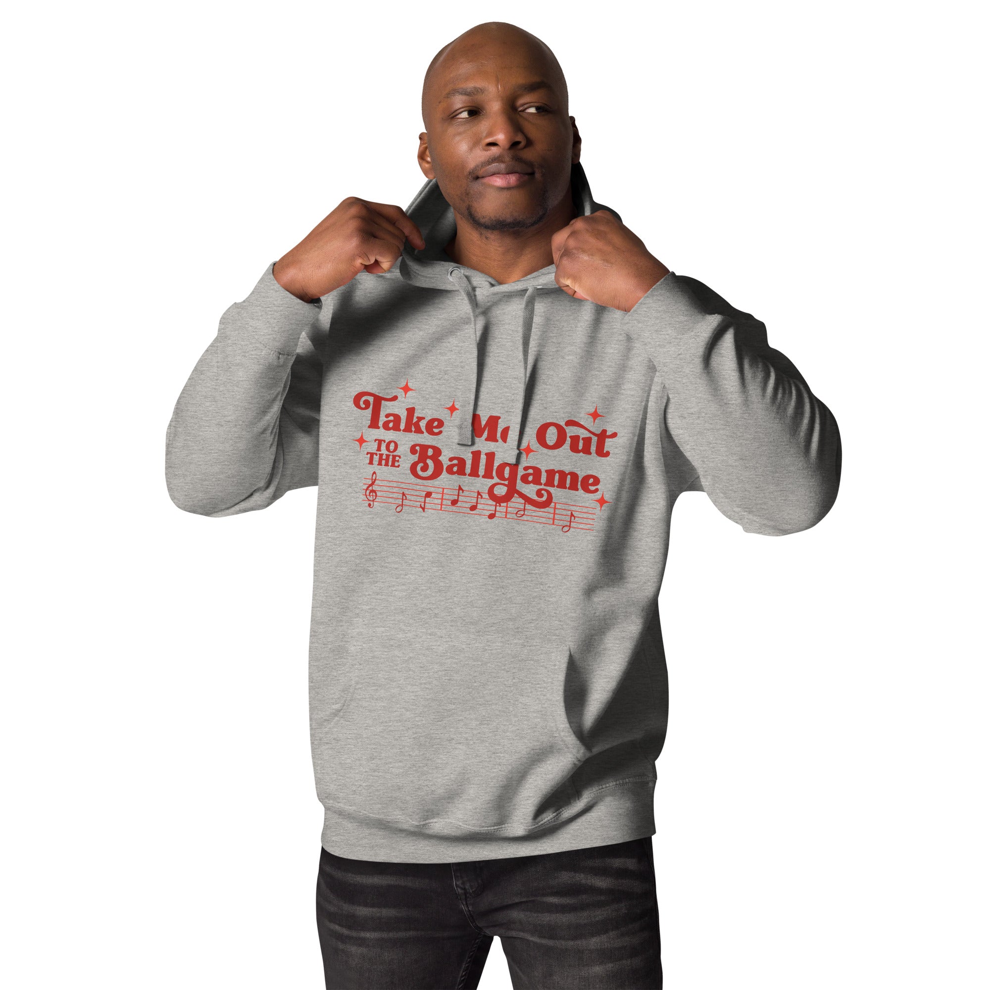 ONLINE EXCLUSIVE TMCo Take Me Out To The Ballgame Red Print Unisex Hoodie